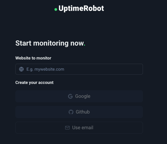 UptimeRobotの設定方法