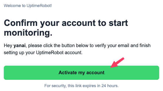 UptimeRobotの設定方法